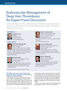 An Expert Panel Discussion on DVT