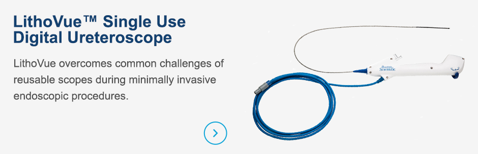 LithoVue overcomes common challenges of reusable scopes during minimally invasive endoscopic procedures.