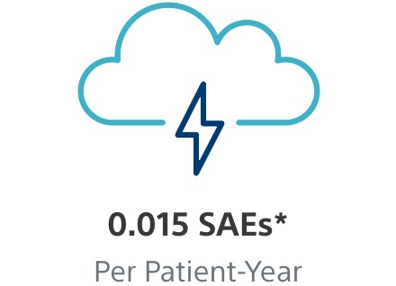Icon of a rain cloud with a lightning bolt. 