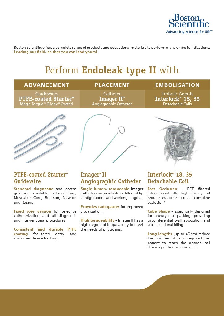 Endoleak type II: Sell Sheet