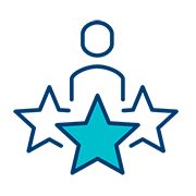 Stars blue icon