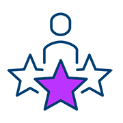 Stars purple icon