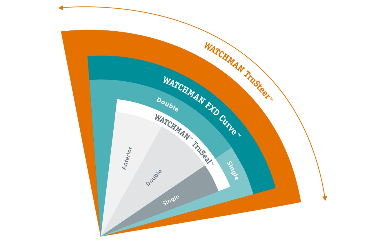 WATCHMAN TruSteer Access System range of motion graph