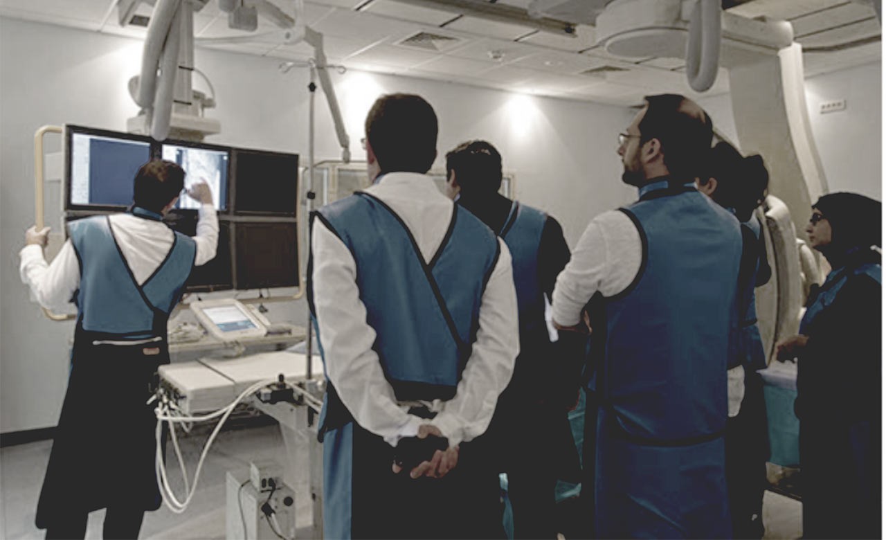 doctors training looking screen