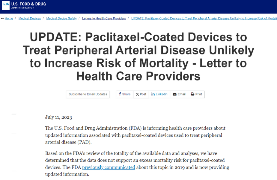FDA Announcement about Paclitaxel