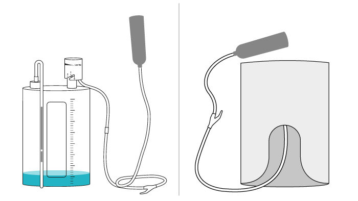 drainage tube and vacuum system
