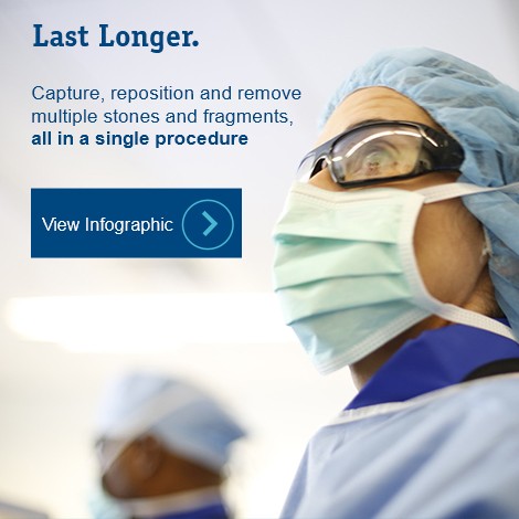 Last Longer. Capture, reposition, and remove multiple stones and fragments, all in a single procedure.