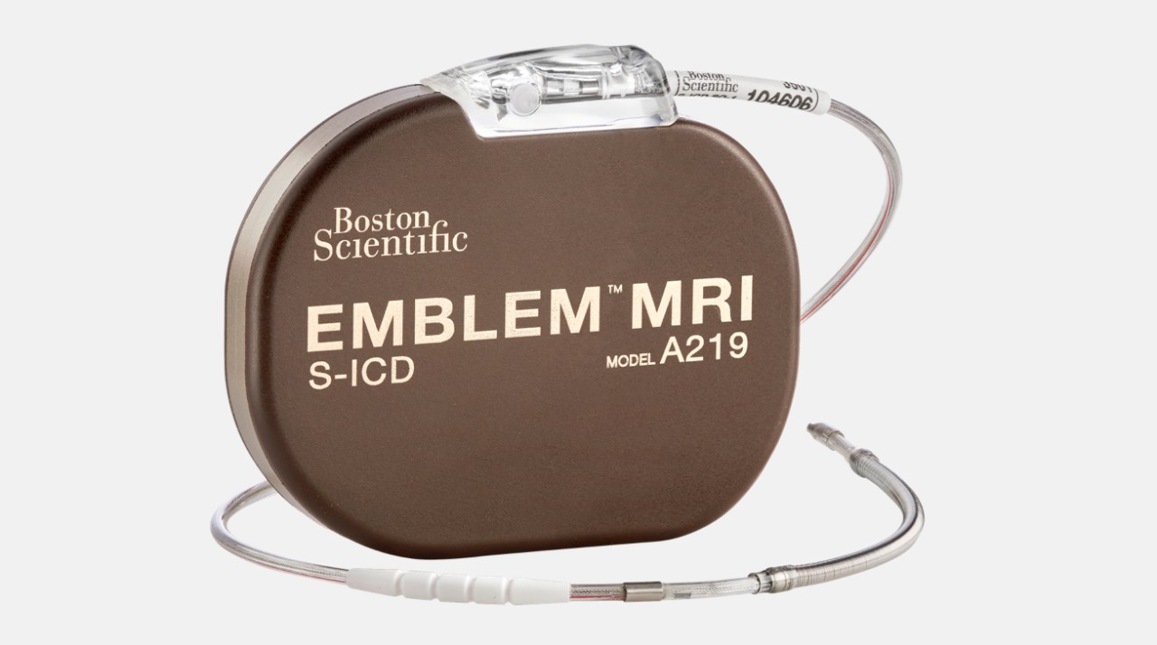 A large close-up of EMBLEM™ MRI S-ICD. 