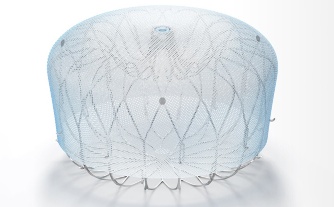 Closeup of the WATCHMAN FLX PRO LAAC device