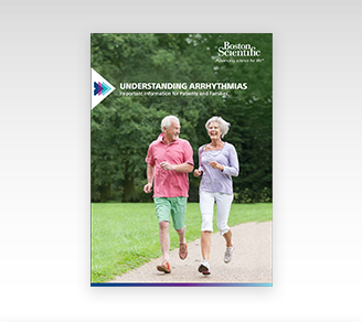 Front cover of brochure titled “Understanding Arrythmias: Important Information for Patients and Families”