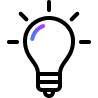 Lightbulb icon.