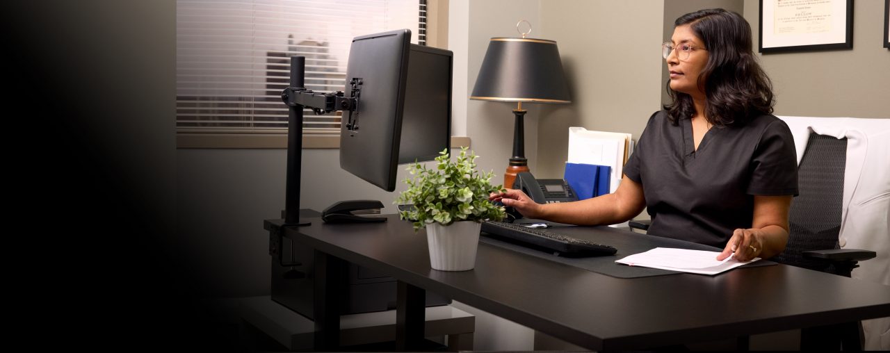 Doctor at desk