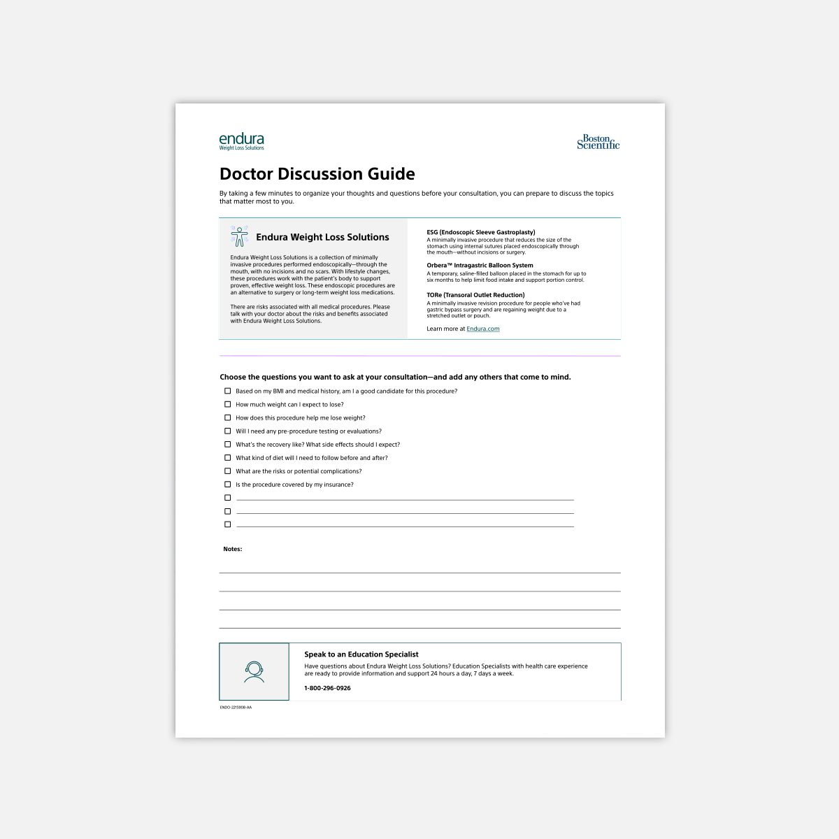 Doctor discussion guide