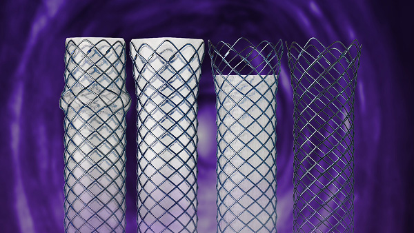 image of four wallflex biliary RX Stents.