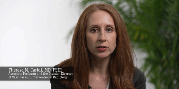 Video screengrab of Theresa Caridi, MD, FSIR, Icahn School of Medicine at Mount Sinai.