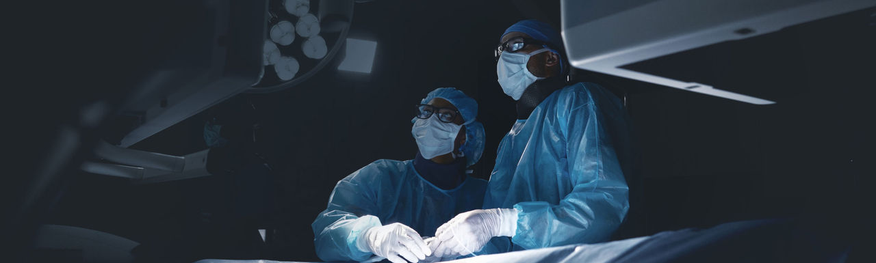 Two surgeons in operating room