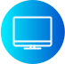 Icon of desktop computer monitor.