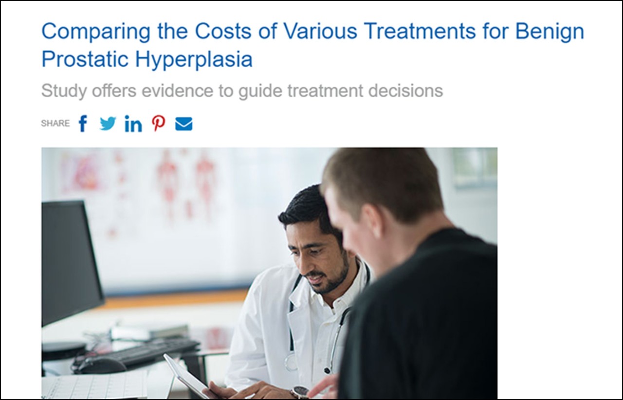 Comparing the costs of various treatments for BPH website article.