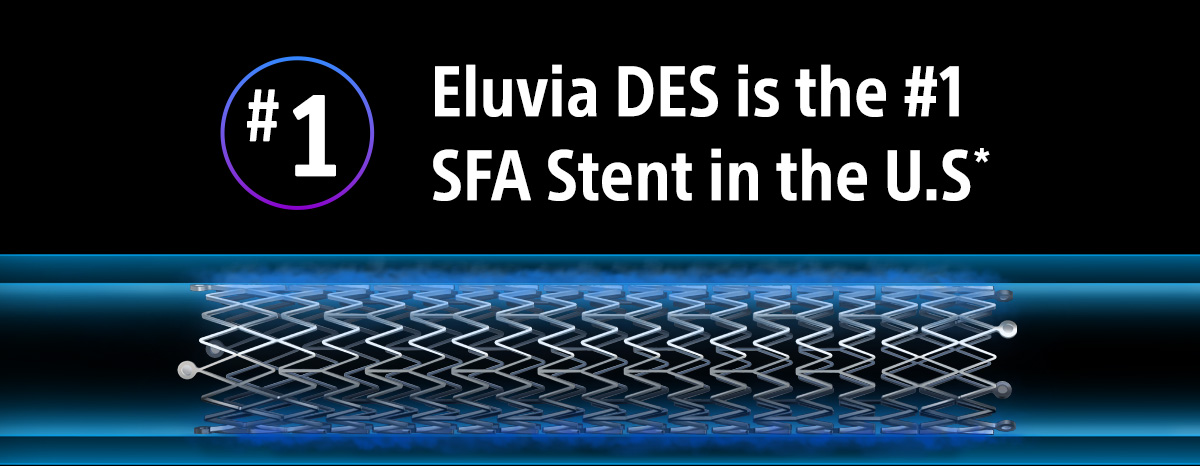 Eluvia DES is the most implanted SFA Stent.