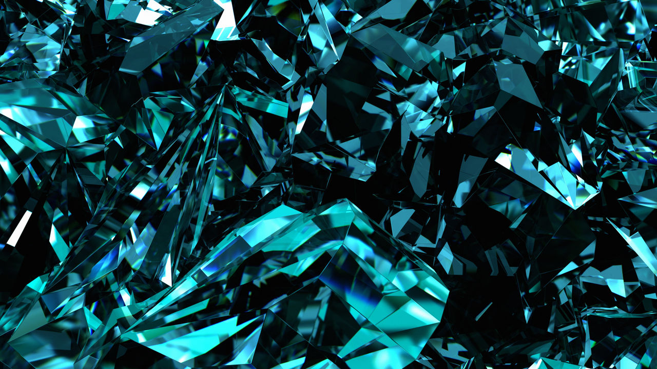 Shiny teal confetti