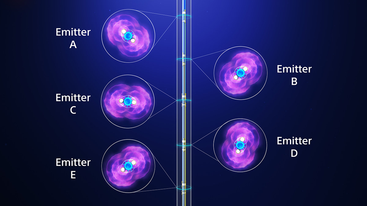 Purple glow in circles demonstrating Seismiq emitter rotation. 