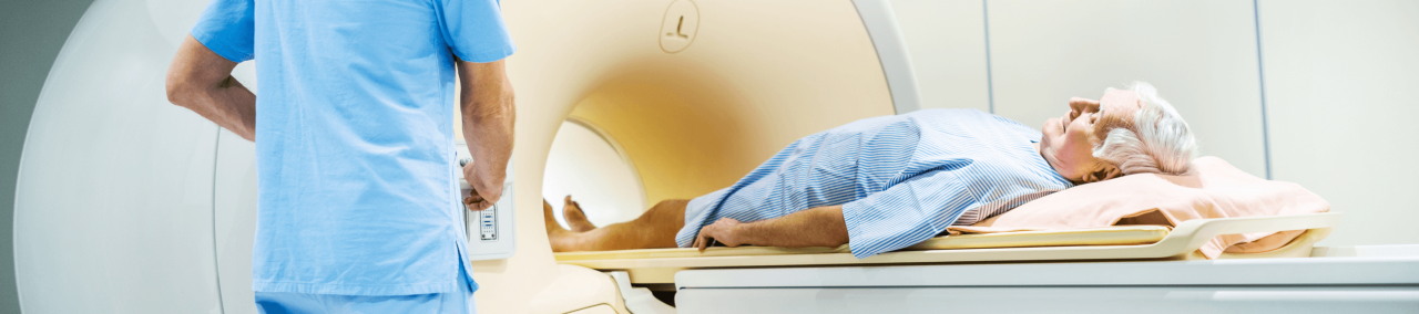 man getting mri procedure.