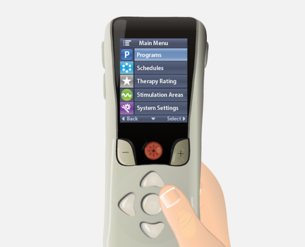 press right arrow to enter main menu and select program mode by pressing middle button.