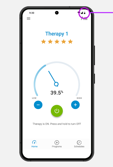 myscsgo battery level icon in upper right corner.