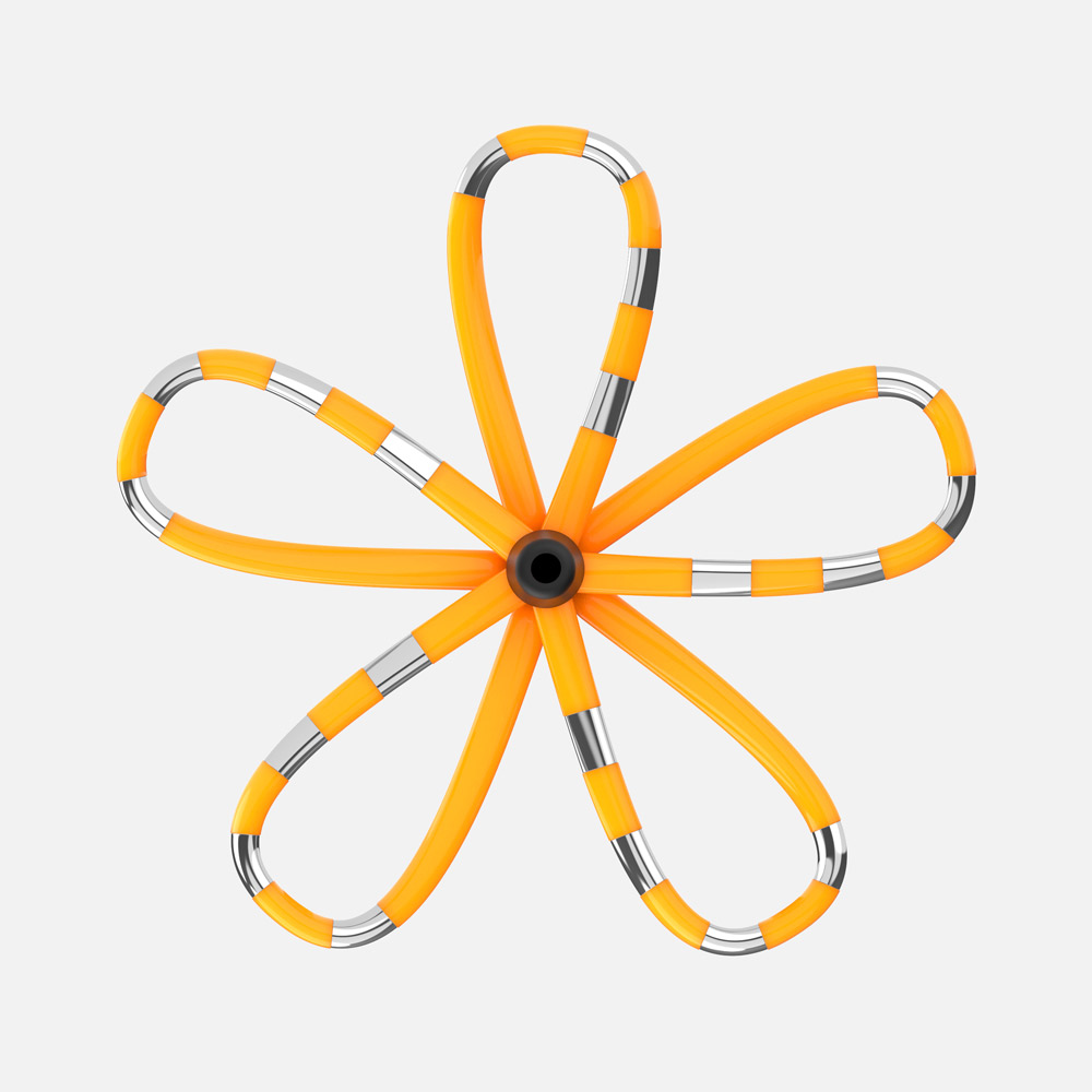 FARAWAVE NAV Pulsed Field Ablation (PFA) Catheter in flower position facing up and to the right.