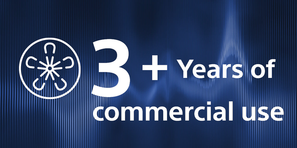 More than 3 years of commercial use