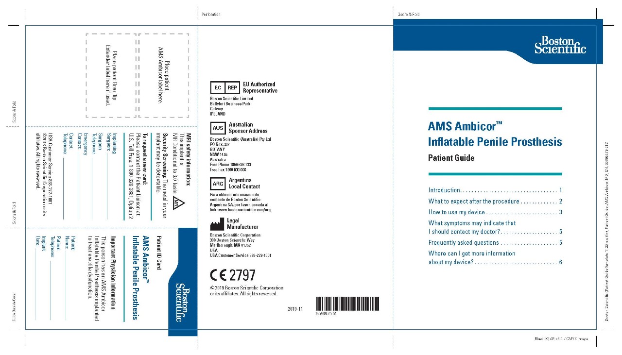 AMS Ambicor Penile Implant Prosthesis Identification Card