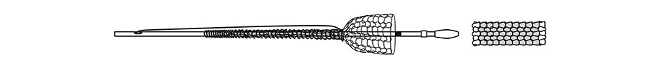 Schematic illustration of Ultraflex Single-Use Partially Covered Tracheobronchial Stent System