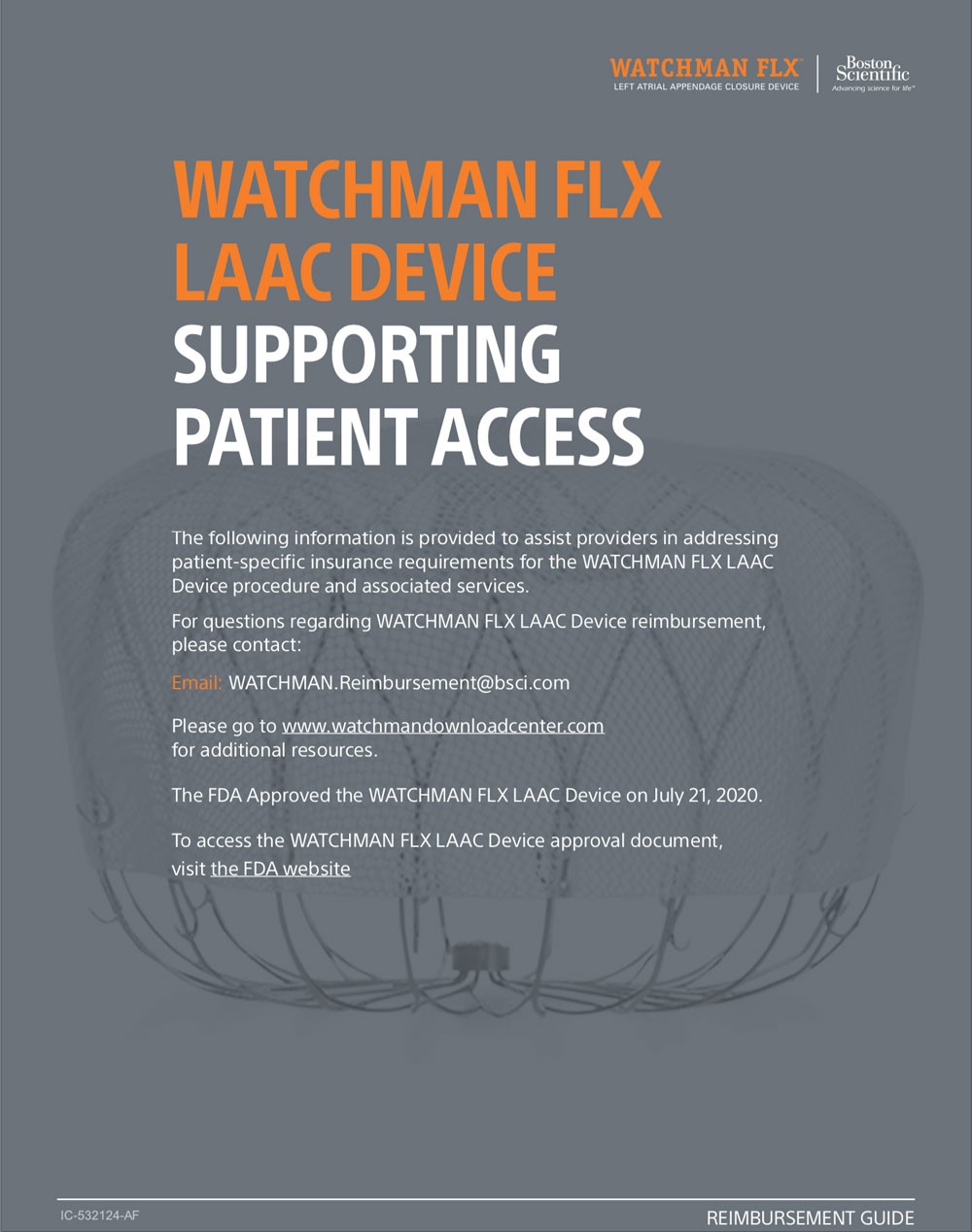 WATCHMAN FLX LAAC Device Supporting Patient Access Thumbnail