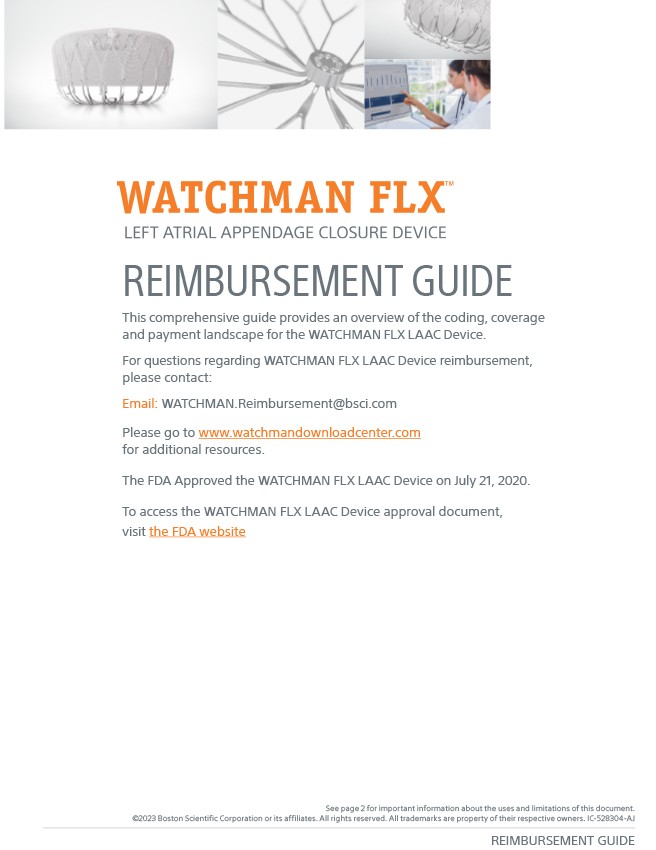 WATCHMAN FLX LAAC Device Reimbursement Guide