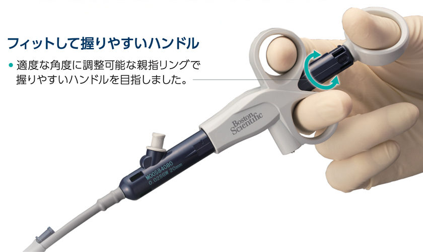 フィットして握りやすいハンドル