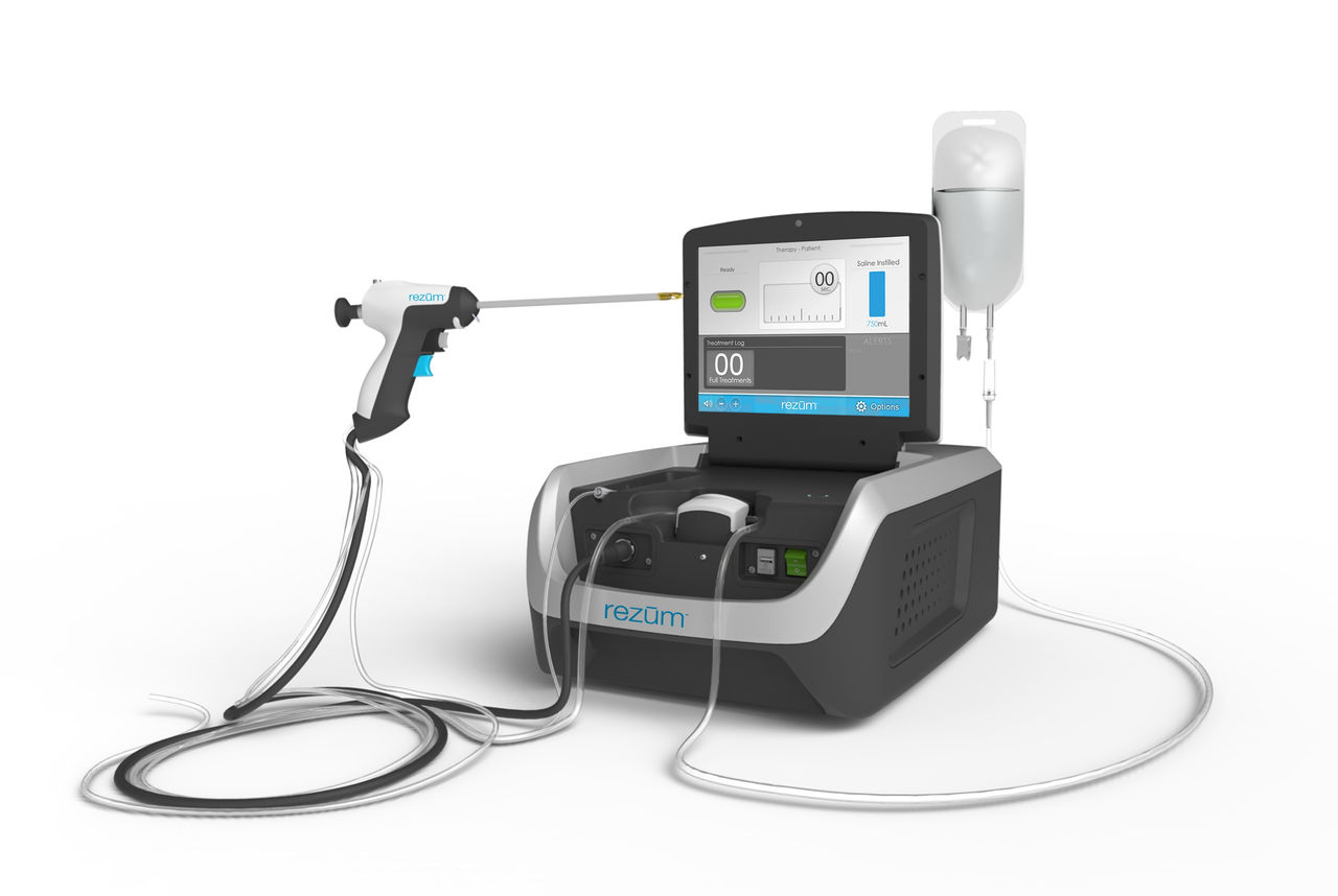 Close up image of Boston Scientific Lux-DX device holding in hand.